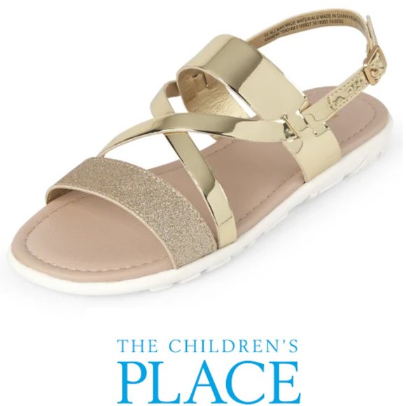 Girls Shimmer Sandals - Gold - Picture 1 of 1